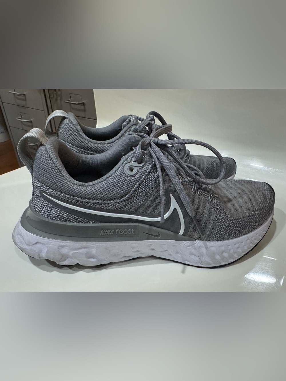 Nike React Infinity Run Flyknit Running Shoes Sneakers - Gray - US Size 6